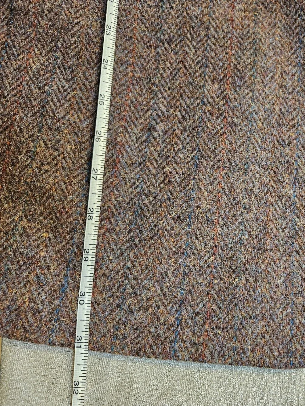 Vtg Yankee Peddler Seattle Harris Tweed Scottish Wool Brown Blazer 40
